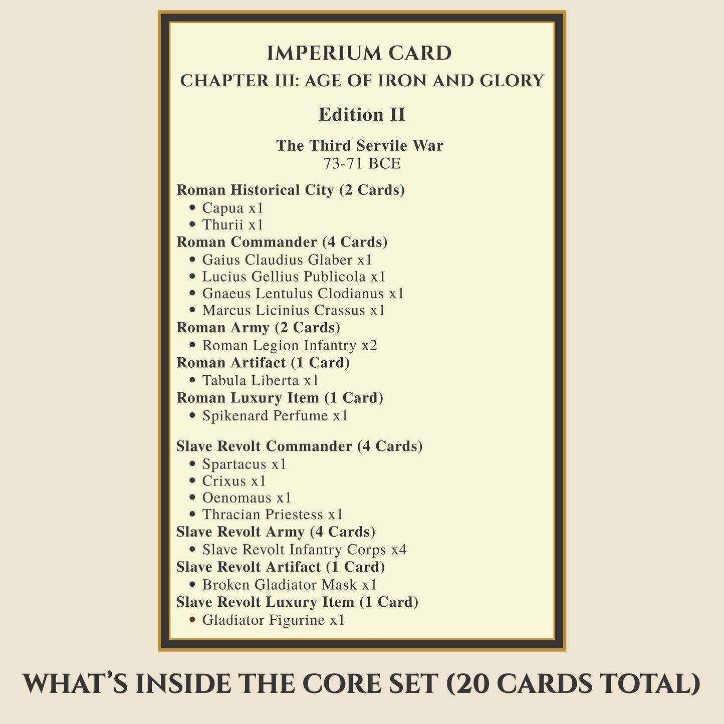 The Third Servile War (Core Set)